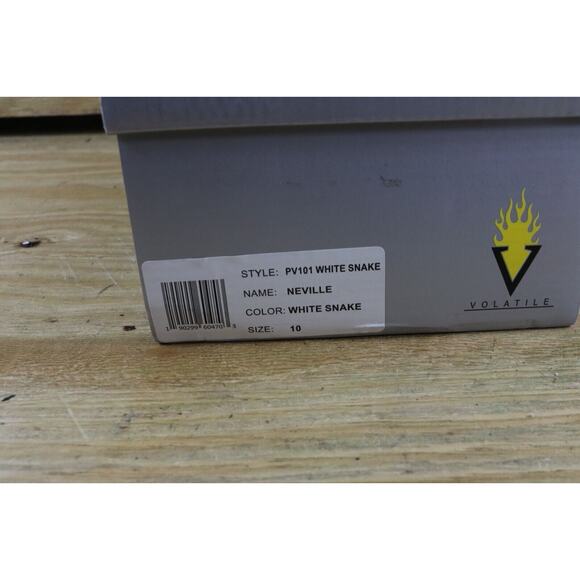 New Volatile Sandals Womens 10 White Leather Snake Platform Thong Neville Shoes - Picture 6 of 6